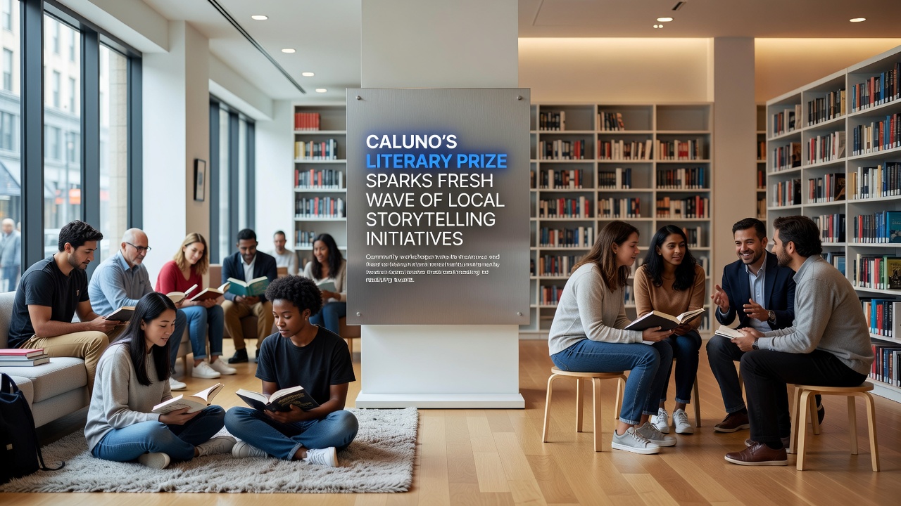Writers collaborating during a workshop session sparked by Caluno's literary prize